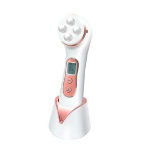 Wrinkle Reduction Machine, Skin Tightening Facial Massager Anti-Aging face Neck Massager Handheld Skin Lifting Device with Charging Base and USB Cable, 5 Modes and 5 Gears