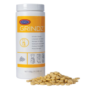 Urnex Grindz Professional Coffee Grinder Cleaning Tablets – 430 Grams – All Natural Food Safe Gluten Free – Cleans Grinder Burr and Casing – Help Extend Life of Your Grinder