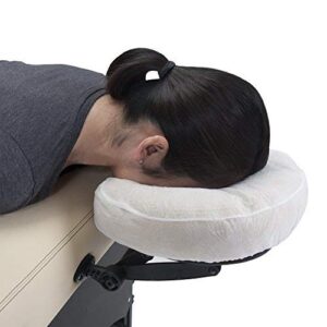 EARTHLITE Fitted Disposable Face Cradle Covers ? Medical-Grade, Soft, Non-Sticking Massage Face Covers/Headrest Covers for Massage Tables & Massage Chairs, 50 Count