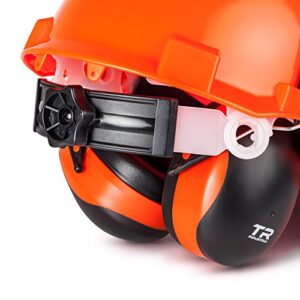 TR Industrial Forestry Safety Helmet and Hearing Protection System (Orange)