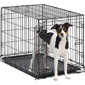 Dog Crate MidWest ICrate 30 Inch Folding Metal Dog Crate w/ Divider Panel, Medium Dog, Black