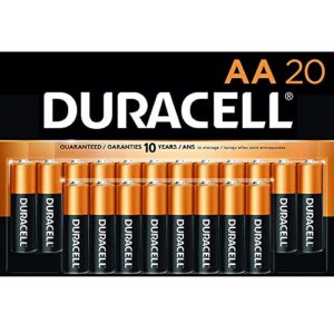 Duracell – CopperTop AA Alkaline Batteries – Long Lasting, All-Purpose Double A battery for Household and Business – 20 Count