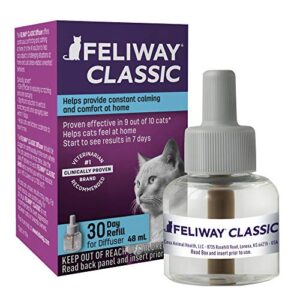 Feliway Classic Calming Diffuser Refill (1 Pack, 48 ml) | Reduce Problem, Scratching, Spraying, and Fighting | Constant Calm & Comfort At Home