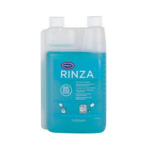 Urnex Rinza Alkaline Formula Milk Frother Cleaner - 33.6 Ounce [Over 30 Uses] - Breaks Down Milk Protein Fat and Calcium Build Up Cycles Through Auto Frother Cleans Lines Steam Wands & Steel Pitchers