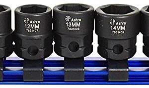 Astro Tools 78314 14-Piece 3/8″ Drive Low Profile Nano Impact Sockets – Metric