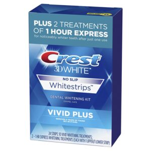 Crest 3D Vivid Plus Teeth Whitening Kit, Individual Basic Flavorless Whitestrips