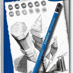 Staedtler Mars Lumograph Art Drawing Pencils, 12 Pack